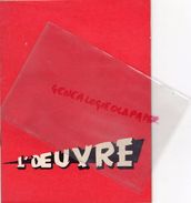 75 - PARIS - THEATRE DE L' OEUVRE- 1966- YVES JAMIAQUE-PIERRE DUX-FRANCOISE LUGAGNE-MICHAEL LONSDALE-POINT H- DELAHALLE - Programma's