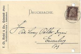 Bavaria 1912 Drucksache (F.Ch.Riedel & Cie.) (o) Grunstadt-Eisenberg 24.FEB.12 - Andere & Zonder Classificatie