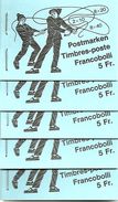 SWITZERLAND, 1983, Booklet Mi MH 72ag, 5.00 Fr, Complete Set Of 5 Booklets - Carnets