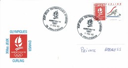 France -  Olympic Winter Games 1992  - Albertville - Black Postmark - Used Entire Letter - Winter 1992: Albertville