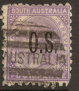 SOUTH AUSTRALIA 1891 4d QV OS SG O66 U #ABG478 - Used Stamps