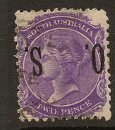 SOUTH AUSTRALIA 1899 2d OS Flaw SG O82a U #ABG511 - Gebraucht