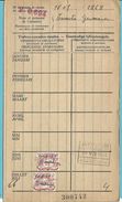 Dokument Met Zegels LIJFRENTEZEGEL / Timbres De Retraite Met Privestempel LIJFRENTEKAS ZORGEN VOOR.  / ROESELARE 1939-40 - Documenten