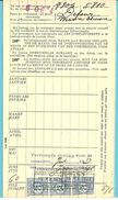 Dokument Met Zegels LIJFRENTEZEGEL / Timbres De Retraite Met Privestempel LIJFRENTEKAS ROESELARE 1939 - Documenti