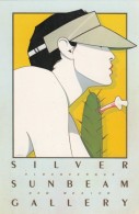 Albuquerque New Mexico Silver Sunbeam Art Gallery Advertisement For Patrick Nagel Serigraph, C1980s Vintage Postcard - Albuquerque