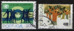 PORTUGAL, AF 1258, 1324: Yv 1268, 1333, Shifted Perfs, Used, F/VF - Ongebruikt