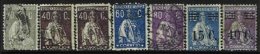 PORTUGAL, AF 240, 245, 283, 286, 459, 474: Yv 250, 280, 284, 288, 463, 478, Shifted Perfs, Used, F/VF - Neufs