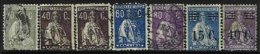 PORTUGAL, AF 240, 245, 283, 286, 459, 474: Yv 250, 280, 284, 288, 463, 478, Shifted Perfs, Used, F/VF - Unused Stamps