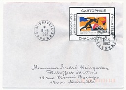 FRANCE => Envel. Avec Porte Timbre Artisanal "Cartophilie, Marcophilie Draveil" - 91 Draveil 1992 - Briefe U. Dokumente