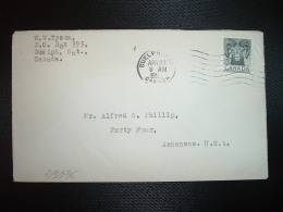 LETTRE Pour USA TP 4c OBL.MEC.APR 27 1953 GUELPH - Lettres & Documents