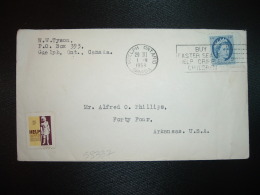 LETTRE Pour USA TP 5c OBL.MEC.29 III 1958 GUELPH ONTARIO + VIGNETTE HELP CRIPPLED CHILDREN - Cartas & Documentos