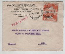 Crédit Foncier Algérie Tunisie Beyrouth Par Avion Lyon 1948 - Non Classés