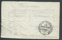 Madagascar 1901 Corps D'Occupation De Madagascar Wrapper Front Ex Arruyo With Tamatave , Army Commander Cachet - Covers & Documents