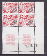 N° 155 Préoblitérés Signes Du Zodiaque: Balance:  Bloc Coins Datés  13.6.78 Neuf Impeccable - Préoblitérés