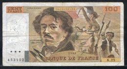 250-France Billet De 100 Francs 1980 K25 - 100 F 1978-1995 ''Delacroix''