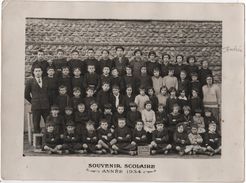 Photo Originale Beau Format  Souvenir Scolaire 1934 Ecole BALBINS Ornacieux Isère Par Siby Cléry Frontenex - Geïdentificeerde Personen