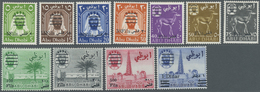 * Abu Dhabi: 1966, Revaluation Overprints, Complete Set Of Eleven Values Mint O.g. With Hinge Remnants. - Abu Dhabi