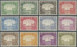 * Aden: 1937, Dhow Definitives Complete Set To 10r., Mint Lightly Hinged, Very Scarce Set! SG. £ 1.200 - Yemen