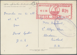 Br Aden: 1950 METER STAMPS: Three Different Aden Meter Stamps Of First Square Design From Universal "MultiValue" Issue O - Yémen