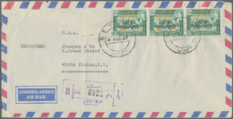 Br Aden - Kathiri State Of Seiyun: 1967 (6.2.), Registered Airmail Cover Bearing Horiz. Strip/3 Of Optd. 65f. On 1sh25c. - Yemen