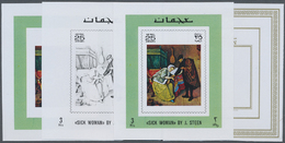 ** Adschman / Ajman: 1971, Ajman. Extraordinary Progressive Color Proof (8 Phases) In SINGLE BLOCKS (s/s) For The 25dh V - Ajman