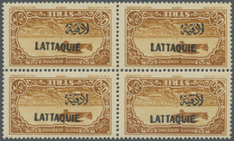 ** Alawiten-Gebiet: 1931, Airmail Stamp From Syria 0.50pia. Yellow-brown With INVERTED Bilingual Opt. 'LATTAQUIE' In A B - Storia Postale