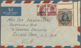 Br Bahrain: 1940's: Airmail Cover From Awali, Bahrein Island, Persian Gulf To Island Park, L.I., N.Y., USA Franked By KG - Bahreïn (1965-...)