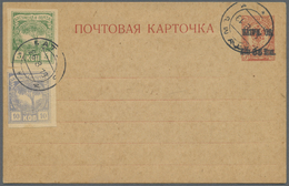 GA Batum: 1919, 5 And 10 Kop First Issue On Overprinted With 35 Kop. Surcharge As On The Postcard Stamps. No Adress, Jus - Batum (1919-1920)