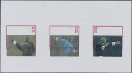 ** Bhutan: 1972, Bhutan. Summer Olympics Munich. Collective Color Proofs For The Complete Olympic Set In Yellow/blue Wit - Bhutan