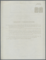 GA Ceylon / Sri Lanka: 1943 Aerogramme Etc.: First Airgraph Form For Service Personnel, With Two Imprints KGVI. 10c Grey - Sri Lanka (Ceylon) (1948-...)