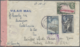 Br Ceylon / Sri Lanka: 1944. Air Mail Envelope (faults) Endorsed 'On Active Service' Addressed To Ireland Bearing Ceylon - Sri Lanka (Ceylan) (1948-...)