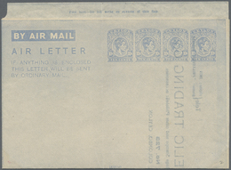 GA Ceylon / Sri Lanka: 1946, AIR LETTER KGVI 10c. Four Impressions In Pale Blue On White Paper With Inside Printed Compa - Sri Lanka (Ceylan) (1948-...)