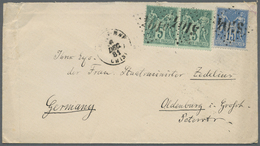 Br China: 1881, "CUSTOMS SHANGHAI DEC 6 81" On Reverse Of Small Cover With French Offices, Forerunners Type Sage 5 C. (p - Altri & Non Classificati