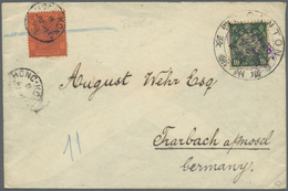 Br China: 1897, Dragon 10 C. Tied Large Dollar "CANTON 17 JUN 98", Also Oval Violet Bilingual Security Chop "F. A. WENDT - Other & Unclassified