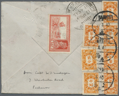 Br China - Portomarken: 1932/41, 30 C. (strip-4, One RC), 20 C., 2 C., 5 C. Tied "SHANGHAI 27.4.40" To Reverse Of Censor - Postage Due