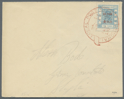 Br China - Shanghai: 1889, 100 C. Blue, Attractive Franking On Local Cover, Canc. With Red Circular "LOCAL POST OFFICE S - Other & Unclassified
