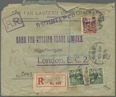 Br China - Provinzausgaben - Mandschurei (1927/29): 1927/1930: Two Registered Covers From Harbin To London. (1) 1930 (20 - Manchuria 1927-33