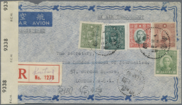 Br China - Provinzausgaben - Yunnan ( 1926/33): 1943. Registered Air Mail Envelope Addressed To London Bearing SG 469, 1 - Yunnan 1927-34