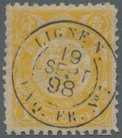 O China - Stempel: 1898. SG 97, 1c Yellow Beautifully Cancelled By French Maritime 'Ligne N Paq. Fr. No 1' (Salles 1921) - Other & Unclassified