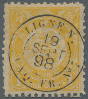 O China - Stempel: 1898. SG 97, 1c Yellow Beautifully Cancelled By French Maritime 'Ligne N Paq. Fr. No 1' (Salles 1921) - Autres & Non Classés