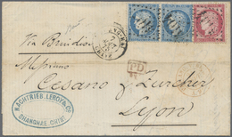 Br China - Fremde Postanstalten / Foreign Offices: French Offices, 1875. Envelope Addressed To France Bearing France 'Ce - Autres & Non Classés