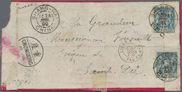 Br China - Fremde Postanstalten / Foreign Offices: French Offices, 1899. Red Band Envelope (faults) Addressed To France - Altri & Non Classificati