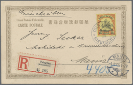 Br China - Fremde Postanstalten / Foreign Offices: German Offices, 1904. Registered Picture Post Card Of The 'Russo-Japa - Other & Unclassified