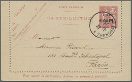 GA China - Fremde Postanstalten / Foreign Offices: French Offices, 1910. French China Postal Stationery Letter Card 4c O - Other & Unclassified