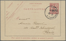 GA China - Fremde Postanstalten / Foreign Offices: French Offices, 1910. French China Postal Stationery Letter Card 4c O - Altri & Non Classificati