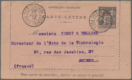 GA China - Fremde Postanstalten / Foreign Offices: French Offices, 1912. French China Postal Stationery Letter Card 25c - Other & Unclassified