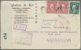 Br China - Fremde Postanstalten / Foreign Offices: United States, 1918. Registered Envelope Addressed To Holland Bearing - Altri & Non Classificati