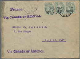 Br China - Fremde Postanstalten / Foreign Offices: French Offices, 1918. Envelope (soiled) Addressed To Paris Bearing Fr - Altri & Non Classificati