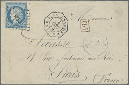 Br China - Besonderheiten: 1874 - French Offices: Military Mail Envelope Written From Mytho Dated '1st Dec 1874' Address - Altri & Non Classificati