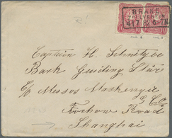 Br China - Besonderheiten: Incoming Mail, 1882, Germany: 10 Pf. (2) Canc. Boxed "BRAKE ZOLLVEREIN 4/7 82" To Small Cover - Altri & Non Classificati